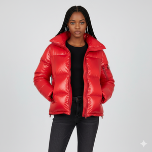 Edoor Wears Ladies Regular Streetwear Puffer Jacket Winter Warm Quilted Coat with <b>Fur</b> Hood Canvas Shell Polyester/Nylon - Product Image 1