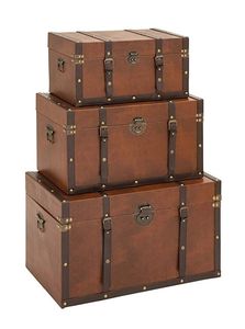 Juego de Cajas de Almacenamiento Metálicas Blancas Rectangulares Apilables con Tapa con Bisagras y Herrajes de Latón para Organización de Artículos Diversos - Product Image 5