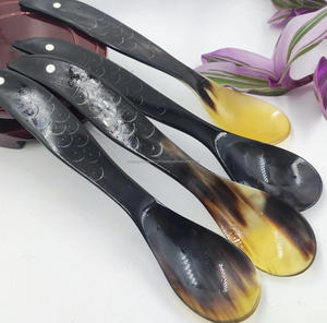 ช้อนเขาควายแบบธรรมชาติเครื่องใช้บนโต๊ะอาหารสำหรับใช้ชีวิตและจัดแต่งทรงอาหารช้อนเขาควายมีขนาดและโลโก้ตามสั่ง - Product Image 2