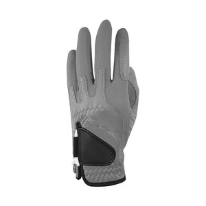 Guante de golf para mano derecha, color morado, blanco, malla transpirable, medio dedo, antideslizante, guante deportivo unisex - Product Image 5