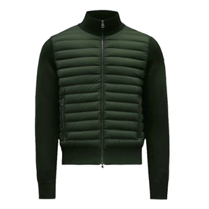 Premium <b>Men's</b> Winter <b>Leather</b> Puffer <b>Jacket</b> High Quality Standard Embroidered Technics Crocheted Weaving Finished OEM Service - Product Image 2