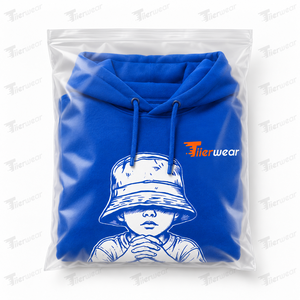 <b>Men's</b> Blue Hooded Pullover hoodies With <b>Bucket</b> <b>Hat</b> Print Casual Fleece Pullover Regular Fit Autumn Wear Hoodies - Product Image 6