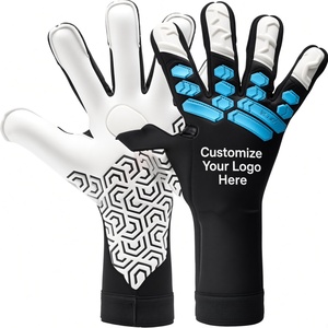 Gants de gardien de but de football personnalisables avec paume en PU antidérapante et protection des doigts pour une utilisation unisexe - Product Image 1