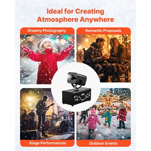 Machine à neige sans fil à télécommande 1200W à haut rendement, tête oscillante à 90 degrés, générateur de neige à glace sèche, large couverture - Product Image 6