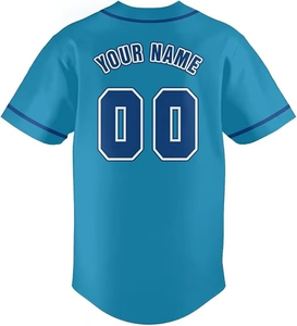 เสื้อเบสบอลซอฟต์บอล ชุดยูนิฟอร์ม 100% โพลีเอสเตอร์ ระบายอากาศ แห้งเร็ว ไซส์ใหญ่ ใส่ชื่อทีม เลขทีม ติดกระดุม แบบยูนิเซ็กส์ เสื้อเยาวชน - Product Image 3