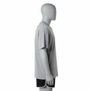 เสื้อผ้าผู้ชาย เสื้อยืดคอตตอน 100% ทรงโอเวอร์ไซส์ ทรงปกติ เนื้อผ้าทนทาน ระบายอากาศได้ดี กันยับ รับสกรีนโลโก้ เสื้อยืดและกางเกงขาสั้น - Product Image 3