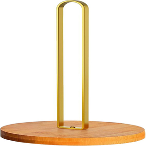 Wooden Base <b>Paper</b> Towel Holder Countertop, <b>Kitchen</b>-Towel-Holder FreeStanding with Non-Slip Base for Bathroom Roll Holders - Product Image 3