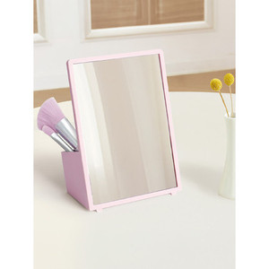 Scatola di immagazzinaggio dei cosmetici dell'organizzatore di trucco dello specchio quadrato coreano con il disegno unico - Product Image 1