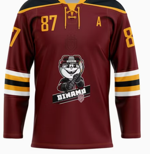 Maillot de hockey sur glace personnalisé, respirant, à séchage rapide, en polyester, nom de l'équipe, numéro du joueur, manches longues, col en V, vêtements de sport - Product Image 2