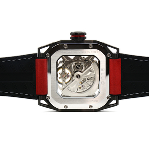 Montre mécanique de luxe rétro unique pour homme, design creux type barillet, haute qualité, vente en gros, ODM OEM - Product Image 3