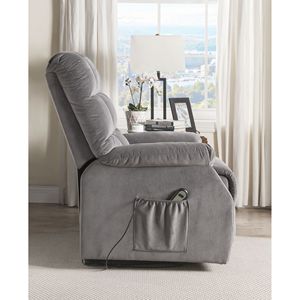 Grey Power Lift Recliner con funzione di massaggio incorporato - Product Image 4
