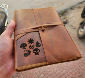 Vintage <b>Inspired</b> Leather Journal, Handmade Line Paper, Beautiful, <b>Book</b> of Shadows, Sketchbook Notebook - Product Image 6
