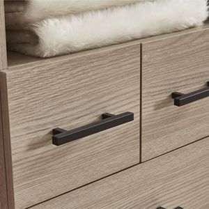 Système d'organisation de placard avec porte-vêtements et étagères de rangement suspendues pour vêtements Système de rangement avec tiroirs - Product Image 3