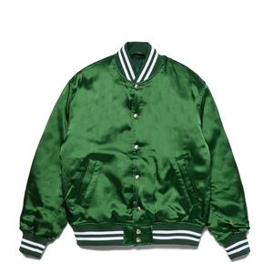 Chaquetas Varsity de Satén con Logotipo Personalizado, Chaquetas de Béisbol Universitarias Lisas de Satén con Botones y Forro Acolchado para Invierno, Tallas Grandes - Product Image 4