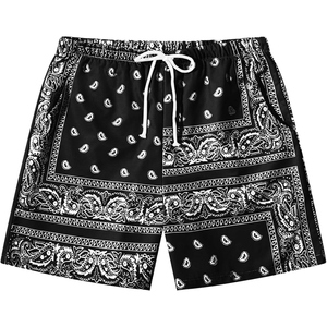 Shorts de sport pour homme en mesh, imprimé paisley, style basketball, respirants et légers - Product Image 1