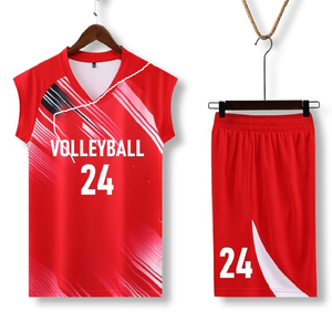 Ensemble d'uniformes de volley-ball personnalisés par sublimation – Maillot sans manches et short en polyester respirant – Tenue d'équipe OEM en gros pour adultes et enfants - Product Image 1