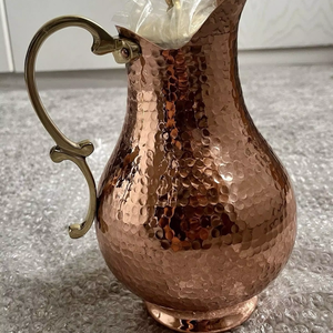 Classic metal design copper <b>jug</b> for <b>drinking</b> water with high quality custom print for wedding gifting - Product Image 1