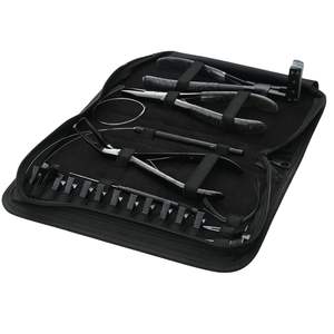 ชุดอุปกรณ์ติดตั้งและถอดผมต่อสีดำแบบมืออาชีพ พร้อมคีมหนีบลูกปัด เครื่องติดเทป และแหวนแยกผม - Product Image 1