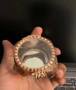 Nouvelle boîte à bijoux décorative en laiton et verre de qualité pour cadeau de mariage à la maison ou à l'hôtel - Product Image 3