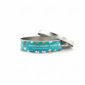 Caja Metálica Redonda Personalizada de Grado Alimenticio para Chocolate, Azúcar, Pasteles, Bocadillos y Comida para Mascotas - Product Image 2