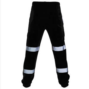 Pantalon de travail routier haute visibilité pour hommes – Pantalon de jogging de sécurité ample avec bandes réfléchissantes et patchwork - Product Image 3