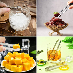 Pinces de service miniatures en acier inoxydable, petites pinces à glace, pinces à sucre pour pique-nique, buffet, bar à café - Product Image 6
