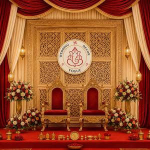 Premium Wedding Mandap Stage <b>Backdrop</b> Floral Canopy <b>Frame</b> For Elegant Ceremony Party Hall And Event Venue Decoration - Product Image 1