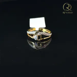 Elegant <b>gold</b> <b>ring</b> with diamond accents modern design for women stylish everyday wear gift jewelry timeless beauty - Product Image 1