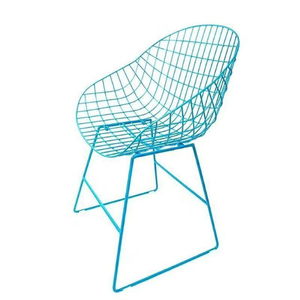 Silla de Comedor Moderna con Respaldo de Listones Metálicos Negros, Minimalista, Ligera, Apilable, para Exteriores, Villas, Apartamentos - Product Image 2