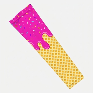 T-shirt sportif pour homme à manches longues en polyester, imprimé numérique motif cornet de crème glacée, toutes saisons, personnalisable - Product Image 2