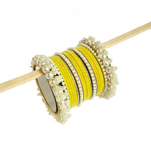 Conjunto de Brazaletes de Perlas de Imitación Rosadas Chapadas en Oro, Joyería de Boda para Mujer, Estilo Clásico - Product Image 5