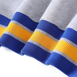 Sudadera de chenilla con letras griegas Sigma Gamma Rho para mujer, gris, azul, amarillo, con rayas, bolsillo, cuello redondo, top de hermandad - Product Image 6