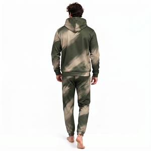 Ensemble de survêtement d'hiver personnalisé pour homme en polyester sublimé avec sweat à capuche zippé et pantalon de jogging – Fabricant OEM - Product Image 4
