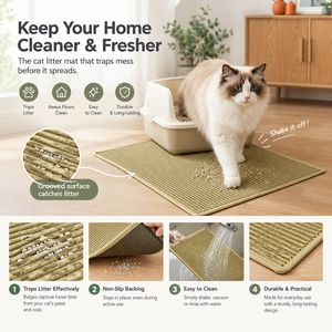 Produits de soins pour animaux : Tapis de litière pour chat imperméable, résistant aux urines, avec rebord surélevé, faible MOQ - Product Image 1