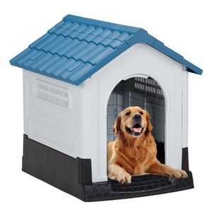 33-Inch Large Plastic Insulated Pet House with Elevated Floor Indoor Outdoor Doghouse with Air Vents & Water Resistant Features - Product Image 2