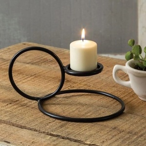 Classic Cylindrical Metal <b>Candlestick</b> Holder Durable Home Decoration <b>Silver</b> Finish - Product Image 3