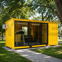 20FT Shipping Container Gym Modular Fitness Studio Customized Home Gym Pod Portable Workout Room for Garden Backyard