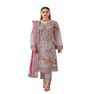Luxe Ramsha Vol M-10 filles Organza Collection vente entière brodé mariée Salwar Kameez Lehnga Choli pakistanais fête porter - Product Image 1