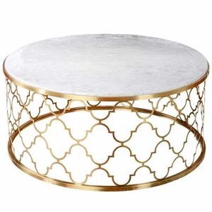 Table basse Gilded Cage en métal, table d'appoint, table de canapé, table d'appoint pour salon et balcon, table de lecture, mobilier de maison moderne, décoration durable - Product Image 3