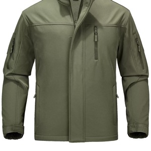 Men_s Jackets Breathable <b>Waterproof</b> Softshell Jacket <b>Warm</b> and Outdoor Zipper Closure Windproof Active softshell Jacket for sale - Product Image 3