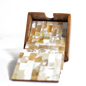Juego de Posavasos de Lujo al por Mayor con Incrustaciones de Concha de Nácar Hechas a Mano, para Decoración de Hogar de Alta Gama y Regalo de Boda - Product Image 3