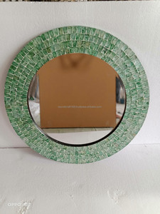 Miroir mural décoratif artisanal moderne en coquille de capiz, grand miroir mural pour salles de bain, entrées, chambres - Product Image 5