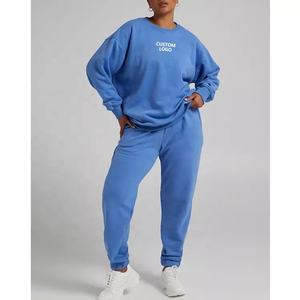 ชุดวิ่งขนแกะ2ชิ้นสำหรับผู้หญิงใส่ได้ทั้งชายและหญิงสำหรับฤดูหนาวชุดวิ่งออกกำลังกายคอกลมมีโลโก้ออกแบบได้ตามต้องการ - Product Image 4