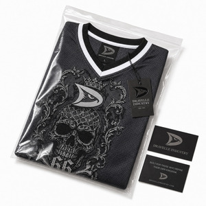 Custom Logo <b>Y2K</b> Mesh Sports Jersey Mens Dark Charcoal Gothic Skull Printed Oversized Athletic Streetwear Short Plus Size - Product Image 5