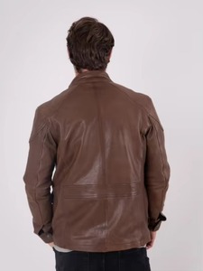 Low Price <b>Men</b> Leather Jacket Plus Size Casual Wear Fashion Genuine Leather Jacket Made in Pakistan For Online Sale - Product Image 6