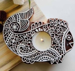 Wooden <b>Tealight</b> Candle <b>Holder</b> Rustic Handmade Home Decor Natural Wood Candle Stand for Wedding Table Centerpiece - Product Image 1