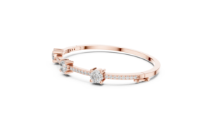 CLASSIC LAB GROWN 3.6CT CUT DIAMOND STIFF BRACELET SET 18KT ROSE <b>GOLD</b> RHODIUM PLATED CERTIFIED LUXURY DAILY OFFICE WEAR - Product Image 4