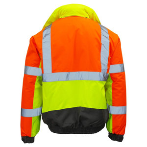 Chaqueta de Seguridad de Alta Visibilidad Clase 3, Impermeable, Reflectante, Naranja, Amarilla, Negra, Ropa de Trabajo, Logotipo Personalizado, Luz LED Intermitente - Product Image 2