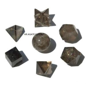 Juego de cristales de Geometría Sagrada de ágata y amatista natural, juego de geometría de cristal curativo, piedras de ágata y amatista - Product Image 3