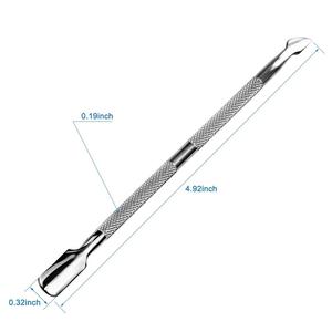 Double End Cuticle Pusher Stainless Steel Nail Grooming <b>Tool</b> For Manicure And <b>Pedicure</b> Services - Product Image 2